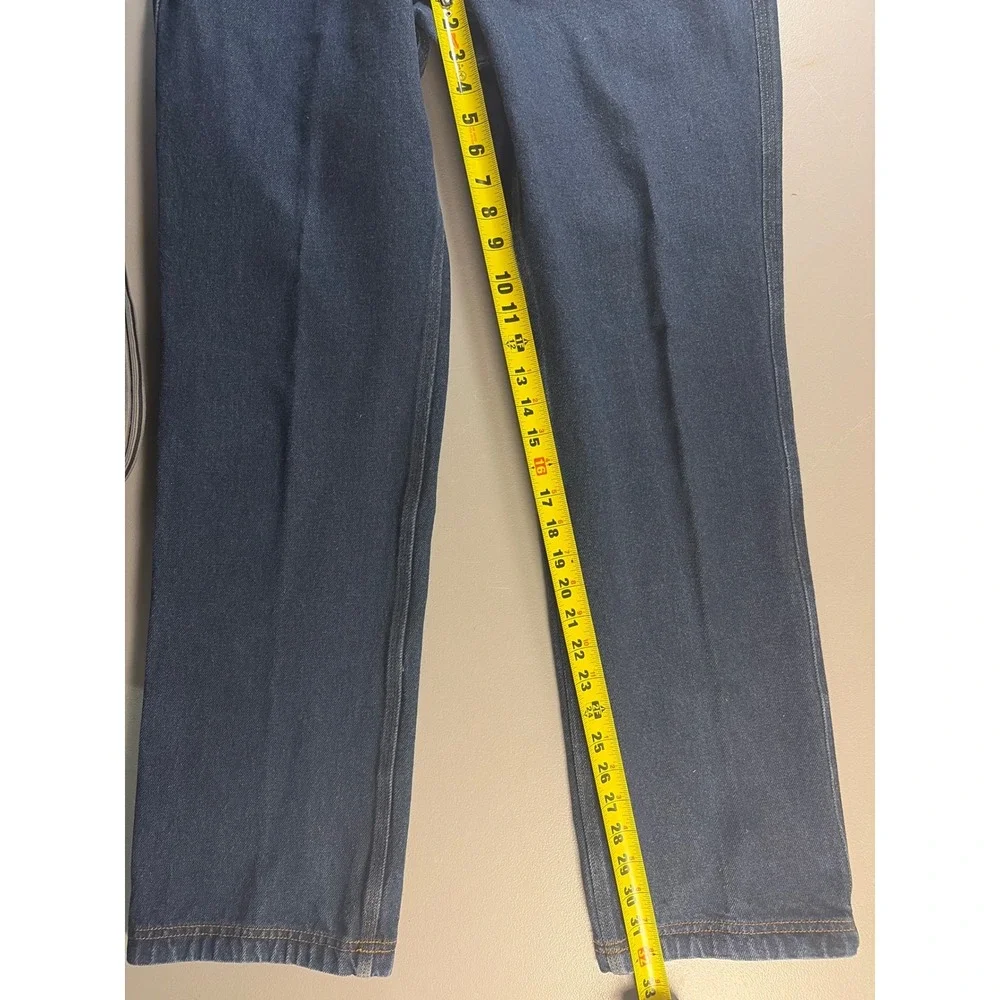 Duluth Trading Co Relaxed Fit Jeans Mens 32x34 Dark Wash Blue 100% Cotton Denim